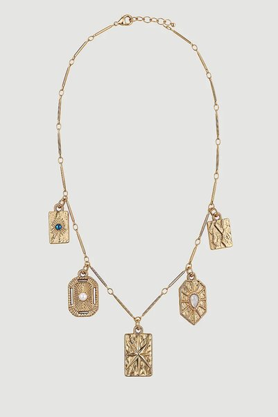 Gusto Multiple Figure Necklace - Gold