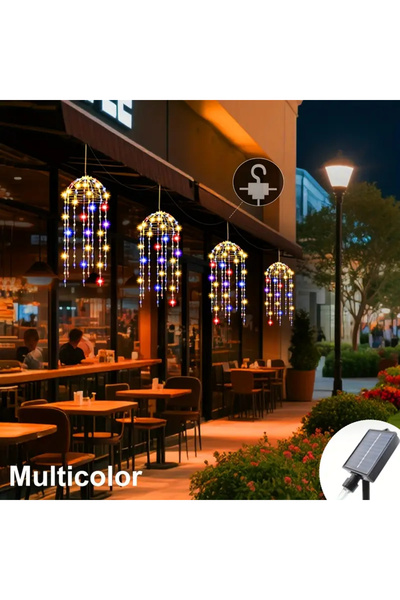 Choice 4 قطع - أضواء قنديل البحر الشمسية الملونة، 4/6 قطع، مقاومة للماء، للتع...