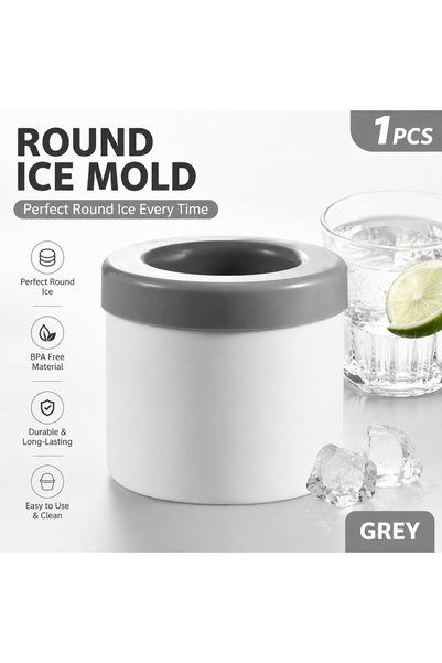 Choice Grey-1Pcs Food grade silicone cylindrical ice tray ice making mold for...