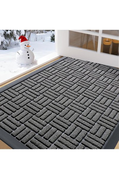 Generic Front Door Mat, Heavy Duty Outdoor Indoor Natural Rubber Doormat, Low...