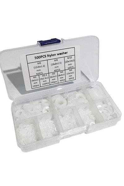 Generic حلقات نايلون، بأحجام متنوعة، مقاومة للتآكل، مضادة للصدأ، غير موصلة لل...