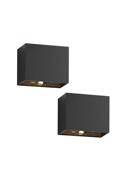 Choice ضوء جداري LED أبيض دافئ (2700-3500 كلفن) قطعتان 1/2 قطعة مع جهاز تحكم ...