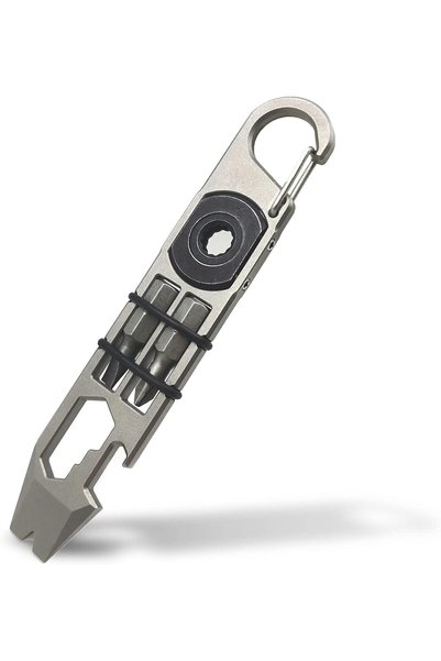 Generic EDC Tools Kit, 12-in-1 Pocket Pry Bar with Ratchet Screwdrivers, Dura...