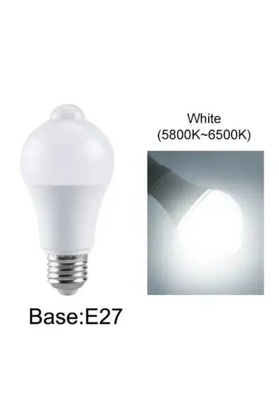 GGBEE مصباح LED ذكي بقوة 12 واط E27 أبيض بارد مع مستشعر حركة، متوفر بقوة 12 و...