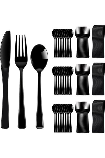 Generic 300 Pack Cutlery Set, Plastic Cutlery, Heavy Duty Tableware Forks and...