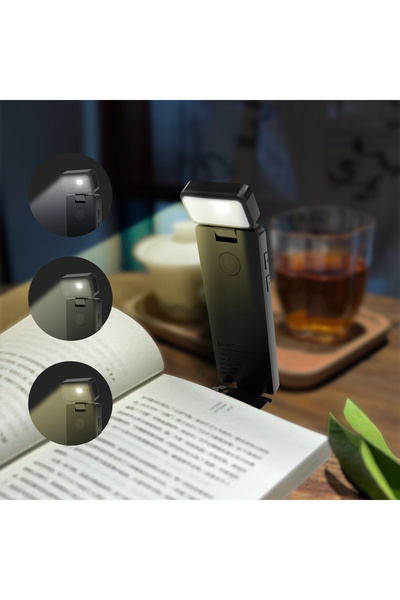 Choice Deep Black Usb Rechargeable Clip On LED Reading Light Portable Mini Re...