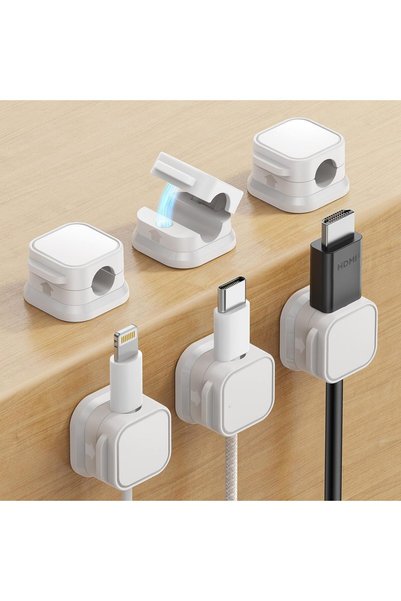 Generic 6 قطع من مشابك تنظيم الكابلات، حامل أسلاك قابل للتعديل، مشابك حاملة ل...