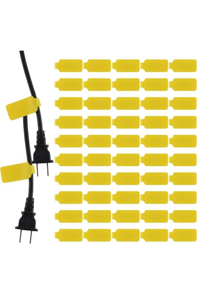 Generic Cable Labels, Self Adhesive Waterproof Nylon Tags, Writable Laminated...