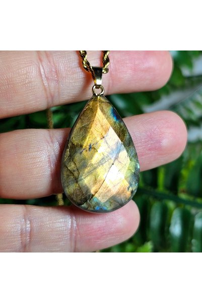 Singincraft Labrodit Natural Stone Necklace - 10 - Stone of Change and Transf...