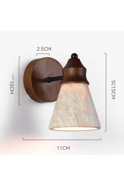 Choice Warm White (2700-3500K) D11xH15 cm Natural Stone Room Decor Wall Lamp ...