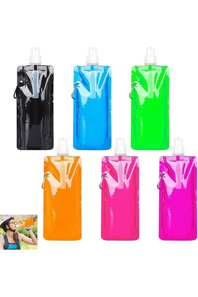 Generic Foldable Sports Bottle, Leakproof Silicone Water Cup, Lightweight Tra...