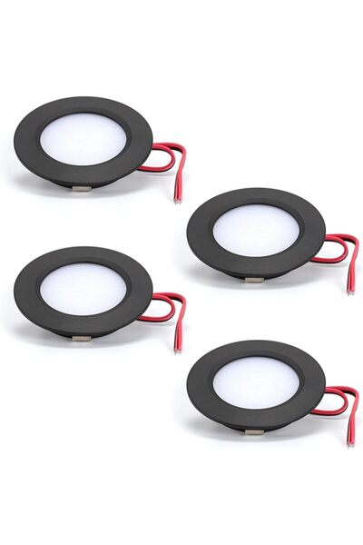 Generic ٤ قطع من مصابيح LED السقفية 12 فولت، 3 واط، تصميم فائق النحافة للإضاء...