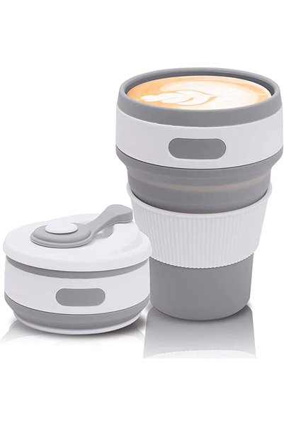 Generic كوب قهوة، كوب سيليكون قابل للطي، كوب سفر صديق للبيئة، كوب سيليكون صال...