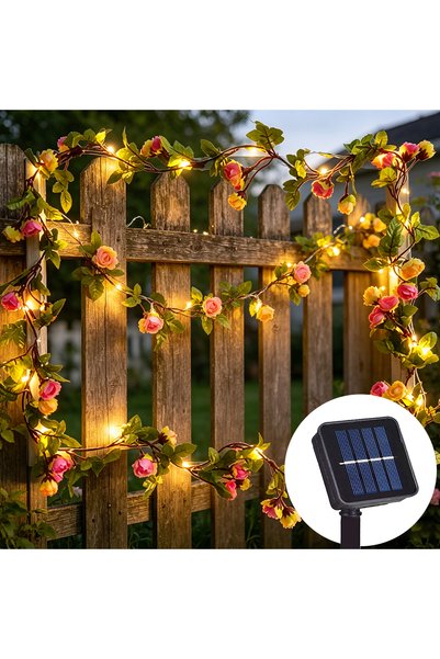 Choice أضواء LED على شكل ورود بطول 2 متر، 20 مصباح LED بإضاءة دافئة، سلسلة أض...