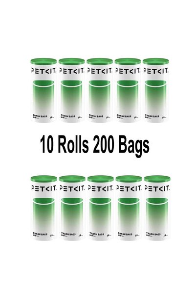 Choice 10 رولات 200 قطعة (20-200 قطعة) أكياس قمامة بديلة من PETKIT لـ Puramax...