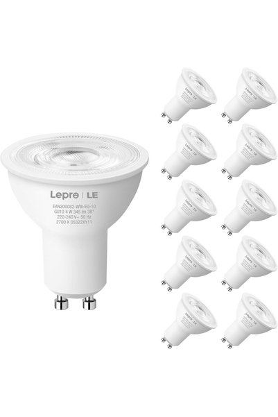 Generic GU10 LED Bulbs, Warm White 2700K, 220-240V, 4W 345lm Energy Saving Li...