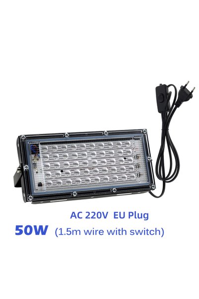 Choice كشاف LED بالأشعة فوق البنفسجية 395 نانومتر 400 نانومتر بقوة 50 واط، قا...