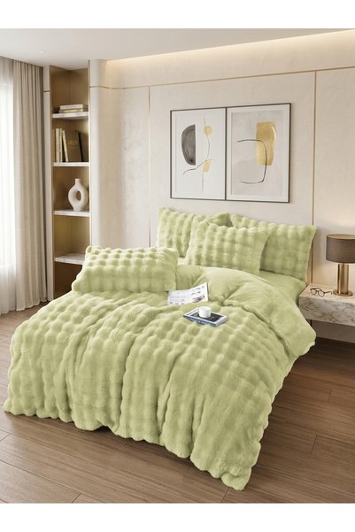 Truva Home Lenjerie de Pat Cocolino 4 Piese | Pufos Fluffy Spot 2 Persoane