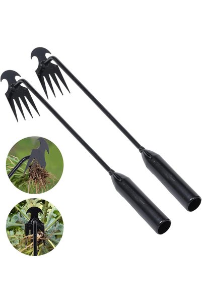Generic Garden Weed Pulling Tool Uprooting Weeding Tool, 4 Teeth Weed Puller ...
