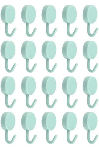 Generic 20 قطعة من خطافات التعليق اللاصقة، خطافات للمفاتيح، خطافات بلاستيكية ...
