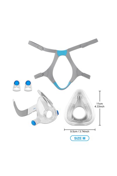 Choice طقم وسائد بديلة مقاس M لـ Airfit F20 مع غطاء رأس وإطار، مريح وموثوق به