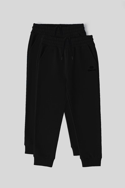 TOMMY LIFE Standard Fit 2-Pack Black Boys' Sweatpants - 11205