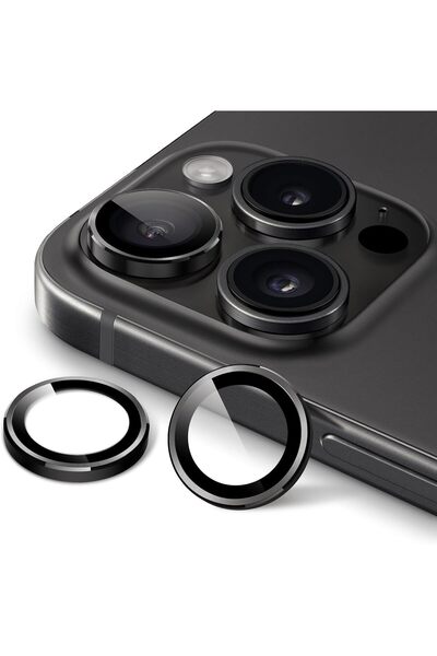 Generic Camera Lens Protector for iPhone 15 Pro/15 Pro Max, Space Black