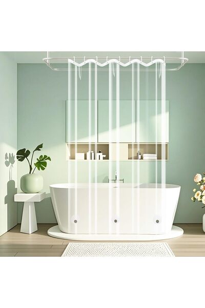 Generic Shower Curtain Liner for Bathroom Stall, Heavy Duty Waterproof Transp...