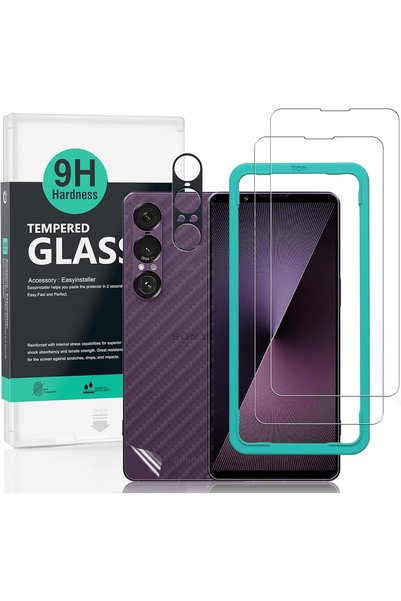 Generic واقي شاشة لهاتف سوني إكسبيريا 1 VII 5G مقاس 6.5 بوصة، عبوة من قطعتين ...