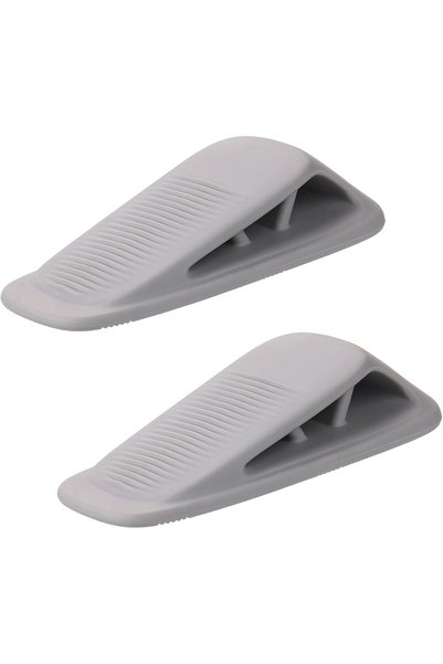 Generic Rubber Door Stoppers, 2pcs Door Stop Wedge with Holder, Heavy Duty Do...