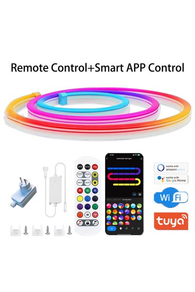 Choice شريط إضاءة نيون LED بتقنية واي فاي من BEIMU TUYA بطول 10 متر مع قابس أ...