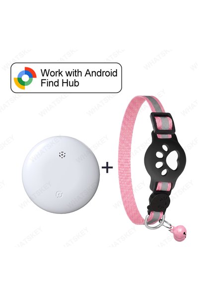 Choice White-pink collar Adjustable Pet Collar Gps Tracker Google Find My And...