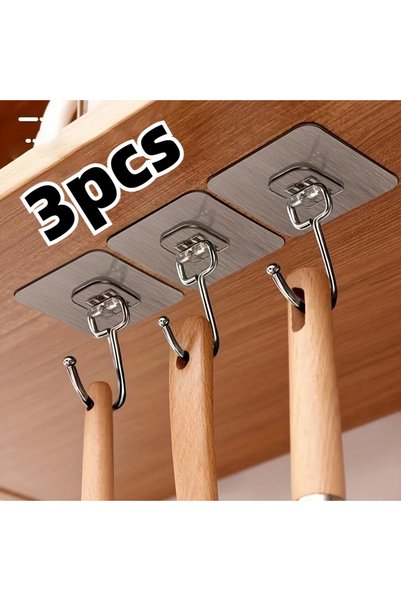 Choice 3 قطع 5 قطع خطافات قوية كبيرة متعددة الأغراض ذاتية اللصق، خطافات حائط ...