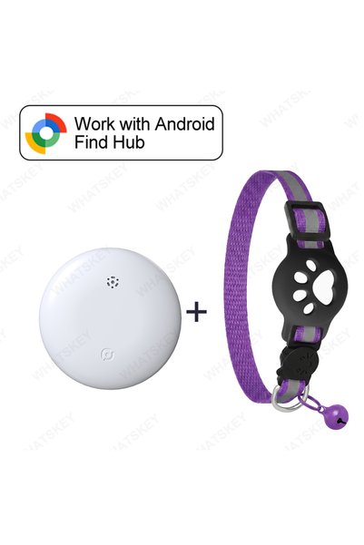 Choice White-Pur collar Adjustable Pet Collar Gps Tracker Google Find My Andr...