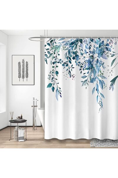 Generic ستائر حمام من القماش بتصميم زهور من DEARART، مقاس 180 سم (عرض) × 180 ...