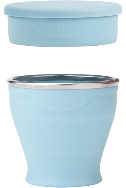 Generic 5.07 Oz Blue Collapsible Travel Cup, BPA-Free Foldable Silicone Water...