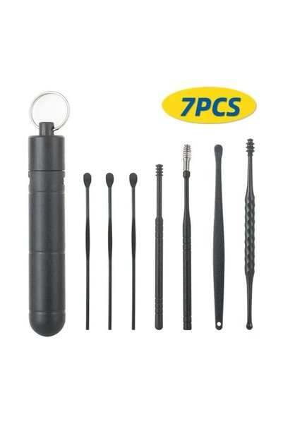Choice black-7pcs New Premium 6-7Pcs Ear Wax Remover Cleaning Kit Earwax Clea...