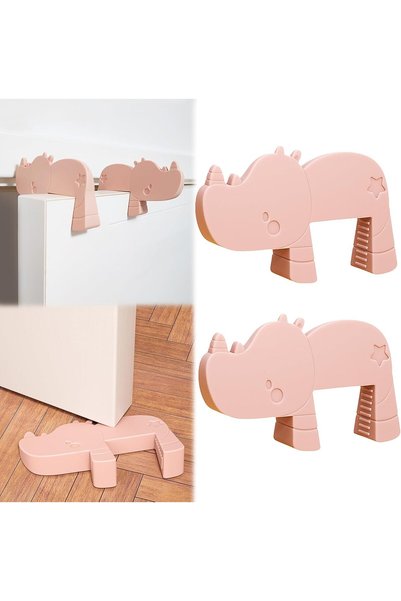 Generic 2 Pack Rhino Door Stopper, Silicone Door Stop Wedge and Door Pinch Gu...