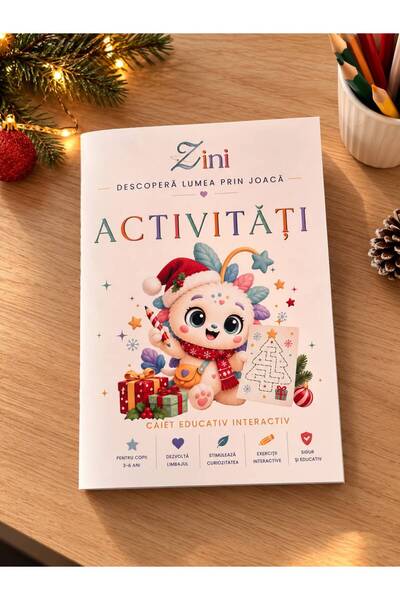 Zini Caiet activități educative Craciun Învăț prin joaca colorez, asociez si ...