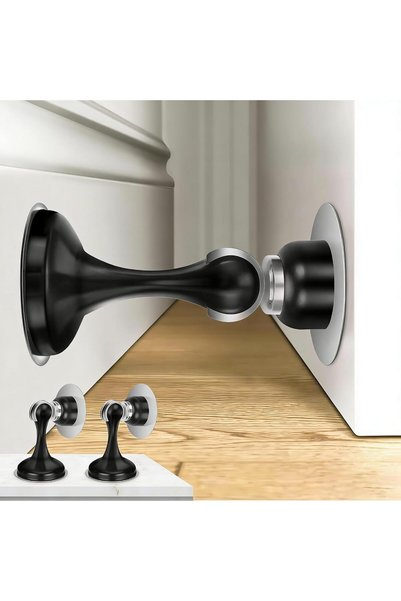 Generic 2Pcs Magnetic Door Stoppers with Screws, Film, Stainless Steel, Wall ...