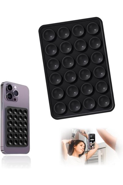 Generic 1PCS Hands Free Silicone Suction Cup Phone Holder for Mirror Shower, ...