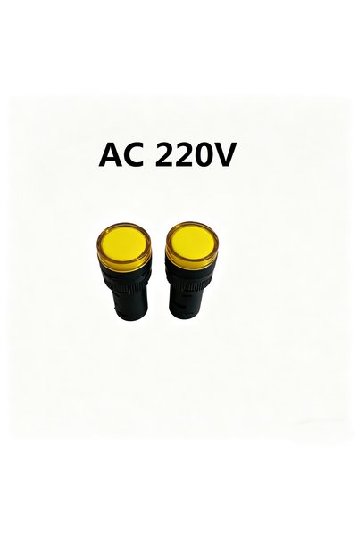 Choice مصباح مؤشر LED أصفر (220 فولت تيار متردد) 2 قطعة 16 مم AD16-16C للتركي...