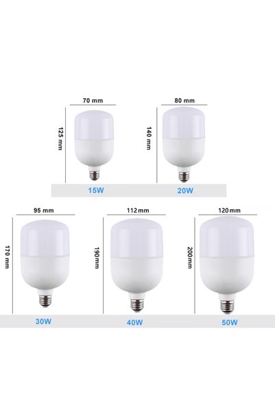 Choice مصباح LED بقوة 40 واط، إضاءة باردة، 220 فولت، 15/20/30/40/50 واط، قاعد...