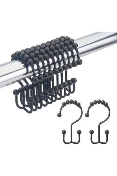 Generic Shower Curtain Hooks Rings, 12 Pack Stainless Steel Rust Resistant Ro...