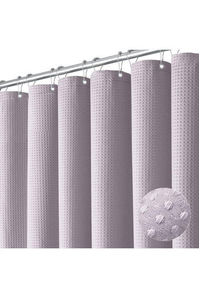 Generic Extra Long Waffle Shower Curtain 256 GSM Fabric 72"x84" Lavender