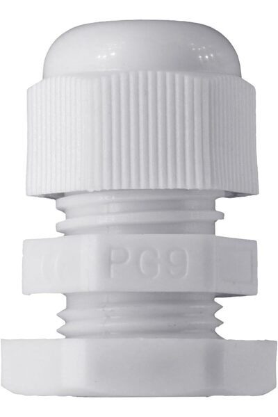Generic وصلات كابلات PG9 - 20 قطعة من وصلات الأسلاك البلاستيكية البيضاء المقا...