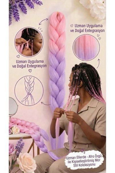 PEMBE-MOR OMBRELİ POSTİŞ SAÇ 100 gr