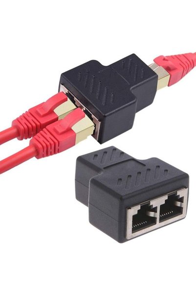 Generic كابل شبكة إيثرنت LAN مع موصل RJ45 CAT5 CAT6 ومحول تمديد ومقسم
