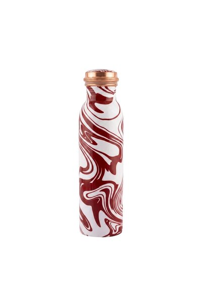 Mobcos Copper Water Bottle 1 Litre, 99% Pure Copper Bottle with Leakproof Scr...