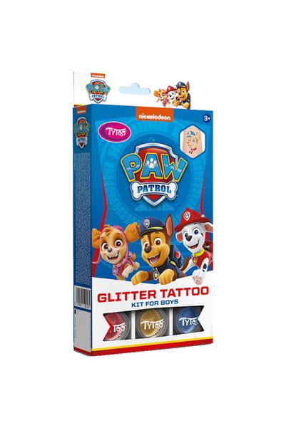 TyToo Set tatuaje temporare cu sclipici Paw Patrol Tytoo, Albastru